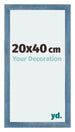 Mura MDF Bilderrahmen 20x40cm Hell Blau Geveegd Vorne Messe | Yourdecoration.at