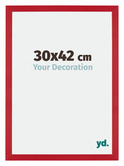Mura MDF Bilderrahmen 30x42cm Rot Vorne Messe | Yourdecoration.at