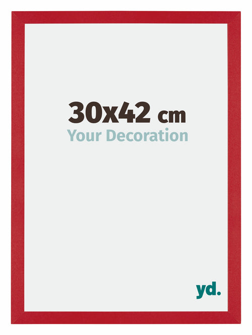 Mura MDF Bilderrahmen 30x42cm Rot Vorne Messe | Yourdecoration.at