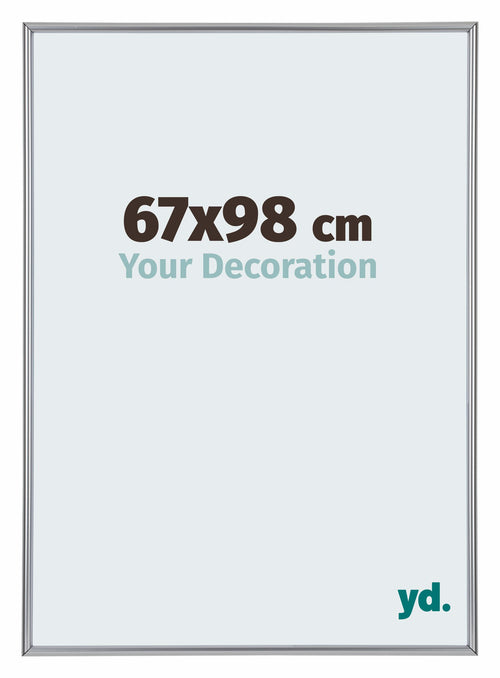 Annecy Kunststoff Bilderrahmen 67x98cm Silber Vorne Messe | Yourdecoration.at