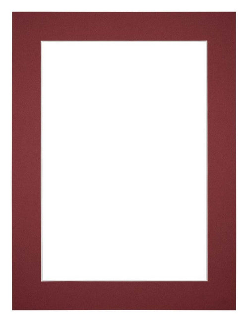 Passepartout 45x60cm Karton Weinrot Rand 4cm Gerade Vorne | Yourdecoration.de