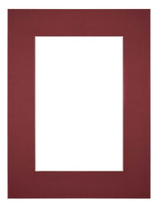 Passepartout 45x60cm Karton Weinrot Rand 6cm Gerade Vorne | Yourdecoration.de
