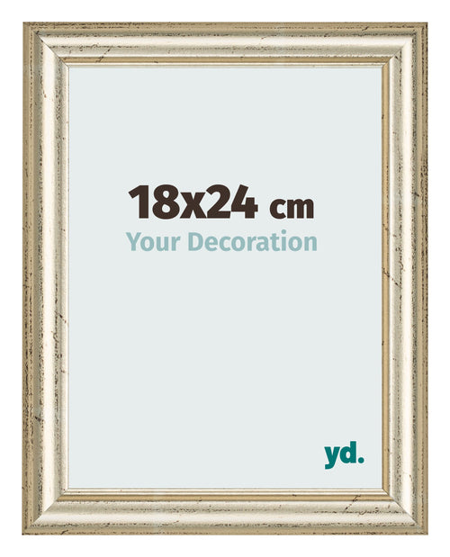 Bilderrahmen 18x24cm Metallglanz MDF Lazio Vorne Messe | Yourdecoration.at