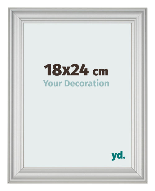 Bilderrahmen 18x24cm Silber Matt MDF Lazio Vorne Messe | Yourdecoration.at