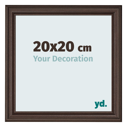 Bilderrahmen 20x20cm Eiche Dunkel MDF Lazio Vorne Messe | Yourdecoration.at