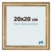 Bilderrahmen 20x20cm Gold Antik MDF Lazio Vorne Messe | Yourdecoration.at