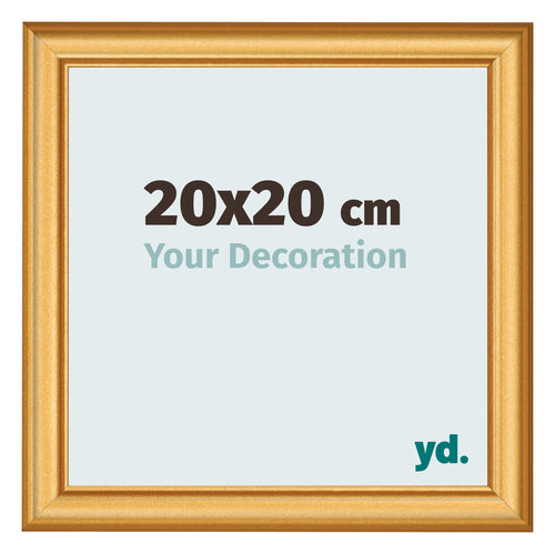 Bilderrahmen 20x20cm Gold Matt MDF Lazio Vorne Messe | Yourdecoration.at