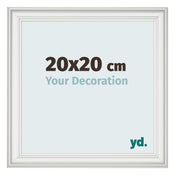 Bilderrahmen 20x20cm Weiss Gewischt MDF Lazio Vorne Messe | Yourdecoration.at