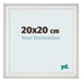 Bilderrahmen 20x20cm Weiss Gewischt MDF Lazio Vorne Messe | Yourdecoration.at