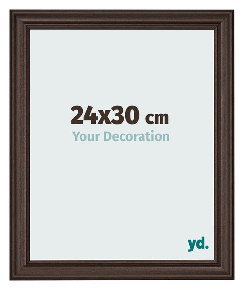 Bilderrahmen 24x30cm Eiche Dunkel MDF Lazio Vorne Messe | Yourdecoration.at