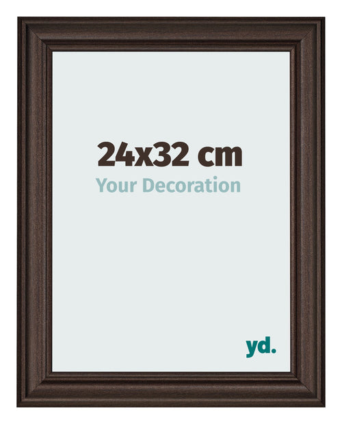 Bilderrahmen 24x32cm Eiche Dunkel MDF Lazio Vorne Messe | Yourdecoration.at