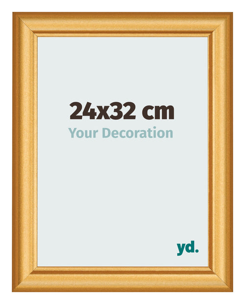 Bilderrahmen 24x32cm Gold Matt MDF Lazio Vorne Messe | Yourdecoration.at