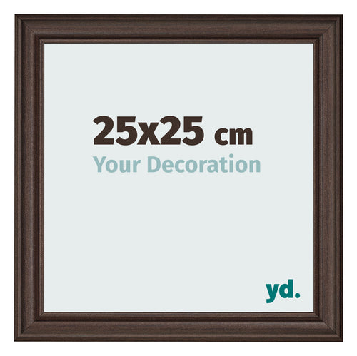 Bilderrahmen 25x25cm Eiche Dunkel MDF Lazio Vorne Messe | Yourdecoration.at