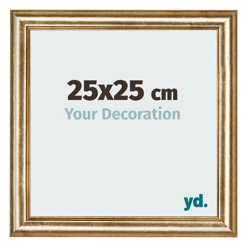 Bilderrahmen 25x25cm Gold Antik MDF Lazio Vorne Messe | Yourdecoration.at