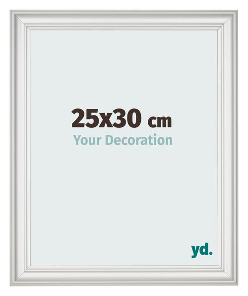 Bilderrahmen 25x30cm Weiss Gewischt MDF Lazio Vorne Messe | Yourdecoration.at