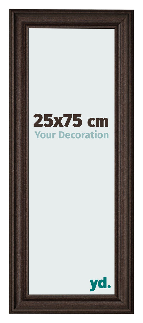 Bilderrahmen 25x75cm Eiche Dunkel MDF Lazio Vorne Messe | Yourdecoration.at