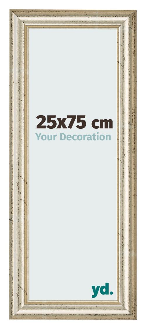 Bilderrahmen 25x75cm Metallglanz MDF Lazio Vorne Messe | Yourdecoration.at