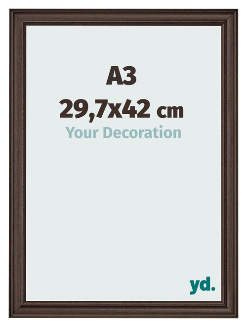 Bilderrahmen 29 7x42cm A3 Eiche Dunkel MDF Lazio Vorne Messe | Yourdecoration.at