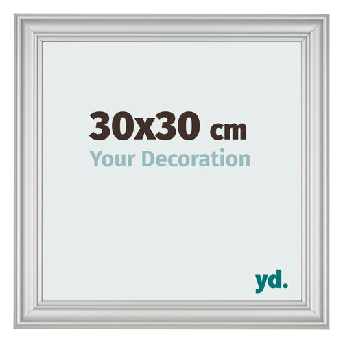Bilderrahmen 30x30cm Silber Matt MDF Lazio Vorne Messe | Yourdecoration.at