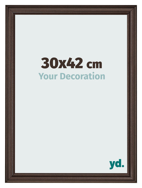 Bilderrahmen 30x42cm Eiche Dunkel MDF Lazio Vorne Messe | Yourdecoration.at