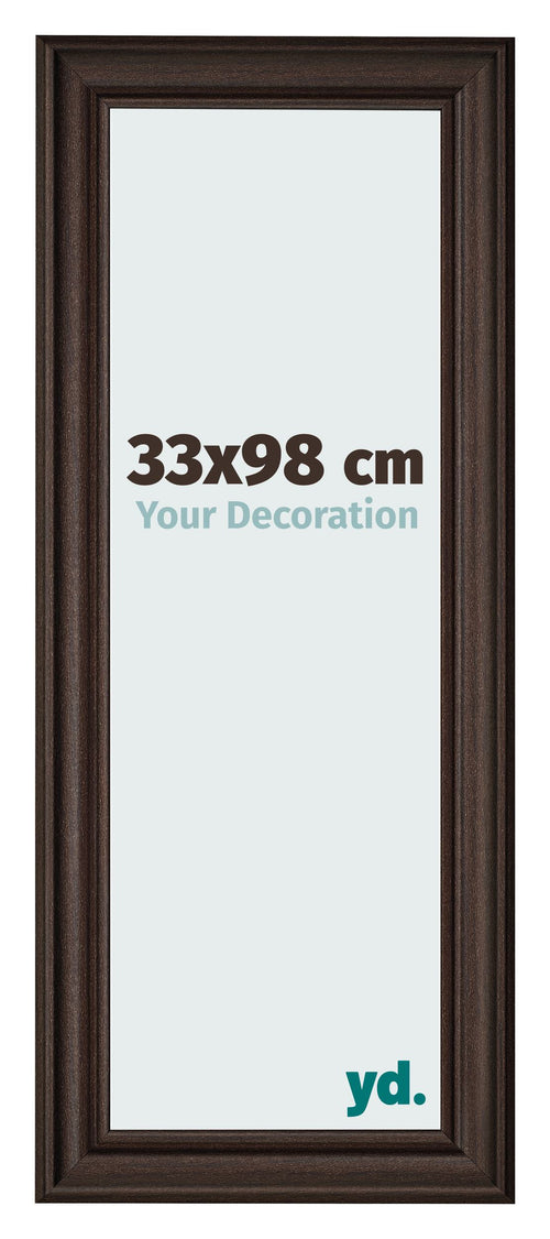 Bilderrahmen 33x98cm Eiche Dunkel MDF Lazio Vorne Messe | Yourdecoration.at