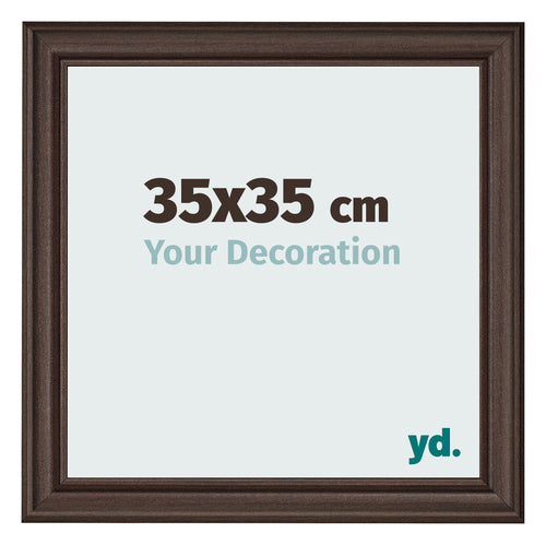 Bilderrahmen 35x35cm Eiche Dunkel MDF Lazio Vorne Messe | Yourdecoration.at