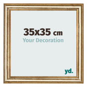 Bilderrahmen 35x35cm Gold Antik MDF Lazio Vorne Messe | Yourdecoration.at
