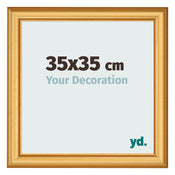 Bilderrahmen 35x35cm Gold Matt MDF Lazio Vorne Messe | Yourdecoration.at