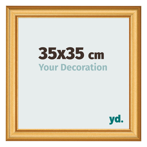 Bilderrahmen 35x35cm Gold Matt MDF Lazio Vorne Messe | Yourdecoration.at