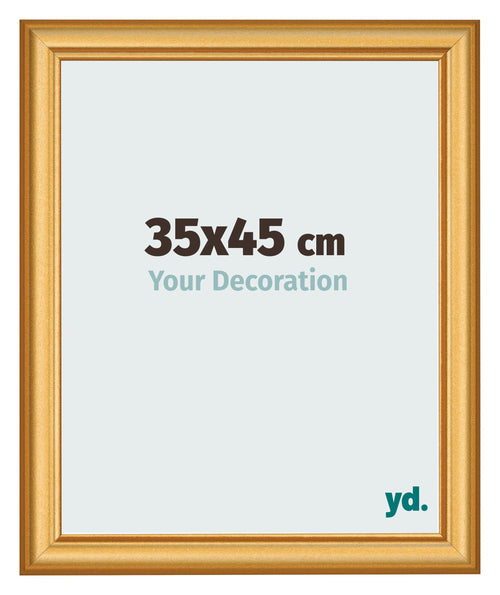 Bilderrahmen 35x45cm Gold Matt MDF Lazio Vorne Messe | Yourdecoration.at
