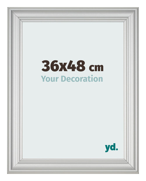 Bilderrahmen 36x48cm Silber Matt MDF Lazio Vorne Messe | Yourdecoration.at