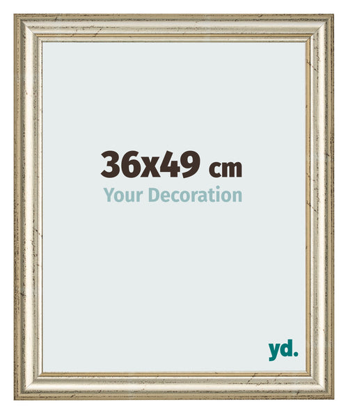 Bilderrahmen 36x49cm Metallglanz MDF Lazio Vorne Messe | Yourdecoration.at