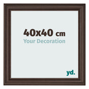 Bilderrahmen 40x40cm Eiche Dunkel MDF Lazio Vorne Messe | Yourdecoration.at