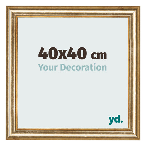 Bilderrahmen 40x40cm Gold Antik MDF Lazio Vorne Messe | Yourdecoration.at