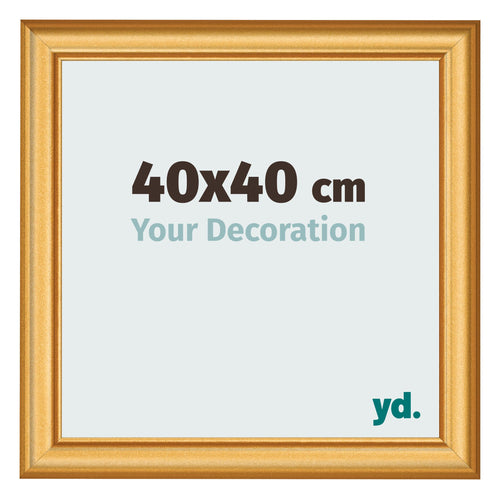 Bilderrahmen 40x40cm Gold Matt MDF Lazio Vorne Messe | Yourdecoration.at