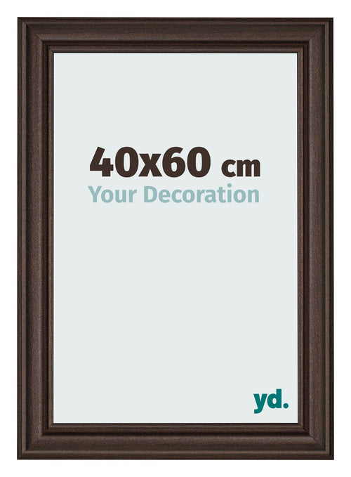 Bilderrahmen 40x60cm Eiche Dunkel MDF Lazio Vorne Messe | Yourdecoration.at