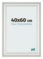 Bilderrahmen 40x60cm Weiss Gewischt MDF Lazio Vorne Messe | Yourdecoration.at