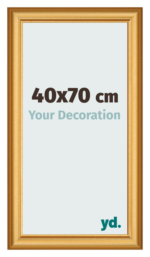 Bilderrahmen 40x70cm Gold Matt MDF Lazio Vorne Messe | Yourdecoration.at