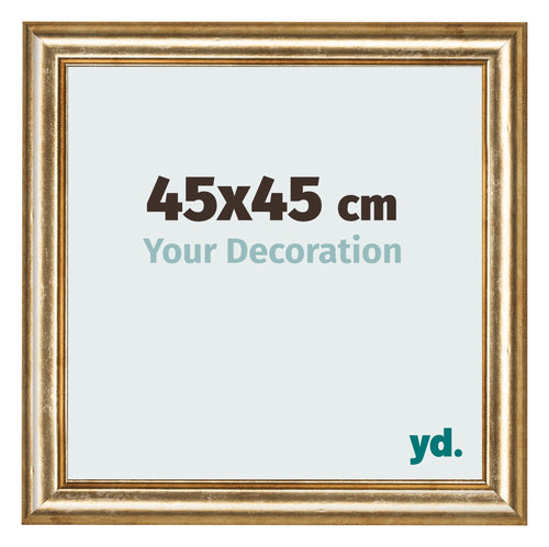 Bilderrahmen 45x45cm Gold Antik MDF Lazio Vorne Messe | Yourdecoration.at