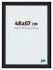 Bilderrahmen 48x67cm Schwarz Gemasert MDF Lazio Vorne Messe | Yourdecoration.at