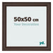 Bilderrahmen 50x50cm Eiche Dunkel MDF Lazio Vorne Messe | Yourdecoration.at