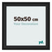 Bilderrahmen 50x50cm Schwarz Gemasert MDF Lazio Vorne Messe | Yourdecoration.at
