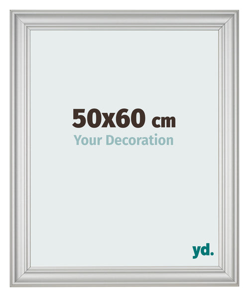 Bilderrahmen 50x60cm Silber Matt MDF Lazio Vorne Messe | Yourdecoration.at