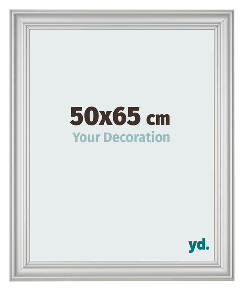Bilderrahmen 50x65cm Silber Matt MDF Lazio Vorne Messe | Yourdecoration.at