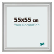 Bilderrahmen 55x55cm Silber Matt MDF Lazio Vorne Messe | Yourdecoration.at