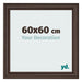 Bilderrahmen 60x60cm Eiche Dunkel MDF Lazio Vorne Messe | Yourdecoration.at