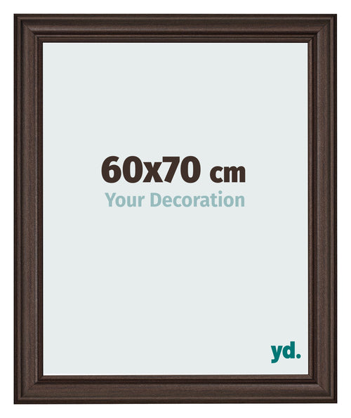 Bilderrahmen 60x70cm Eiche Dunkel MDF Lazio Vorne Messe | Yourdecoration.at