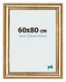 Bilderrahmen 60x80cm Gold Antik MDF Lazio Vorne Messe | Yourdecoration.at