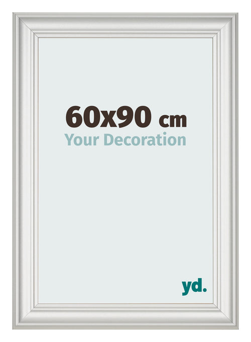 Bilderrahmen 60x90cm Weiss Gewischt MDF Lazio Vorne Messe | Yourdecoration.at