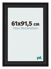 Bilderrahmen 61x91 5cm Schwarz Gemasert MDF Lazio Vorne Messe | Yourdecoration.at